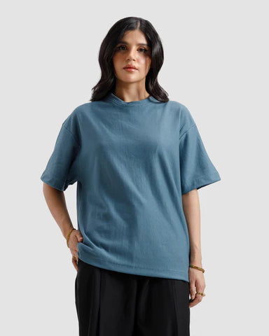 Zaytra Essential Blue T-Shirt best design woman in zaytra fashion