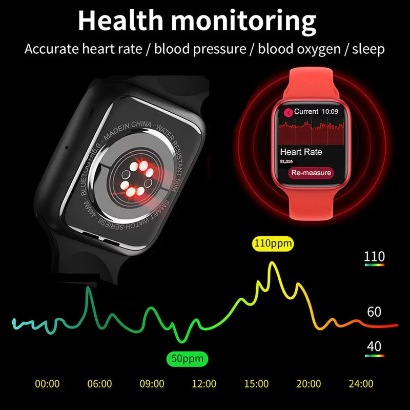 WS93 MAX Full Touch SmartWatch, Heart Rate Fitness Tracker.