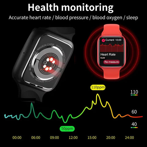 WS93 MAX Full Touch SmartWatch, Heart Rate Fitness Tracker.