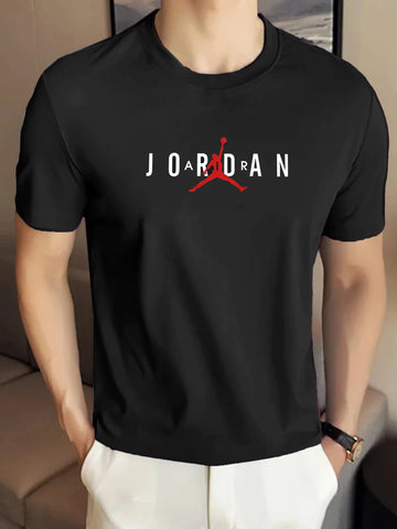 black men’s Jordan style printed t-shirt made with premium cotton for casual and streetwear fashion in zaytra fashion