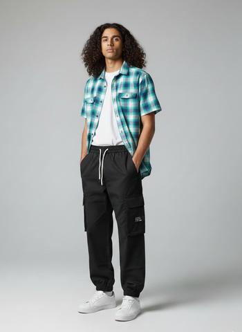 New Man Streetwear Cargo Pant in Black Color 