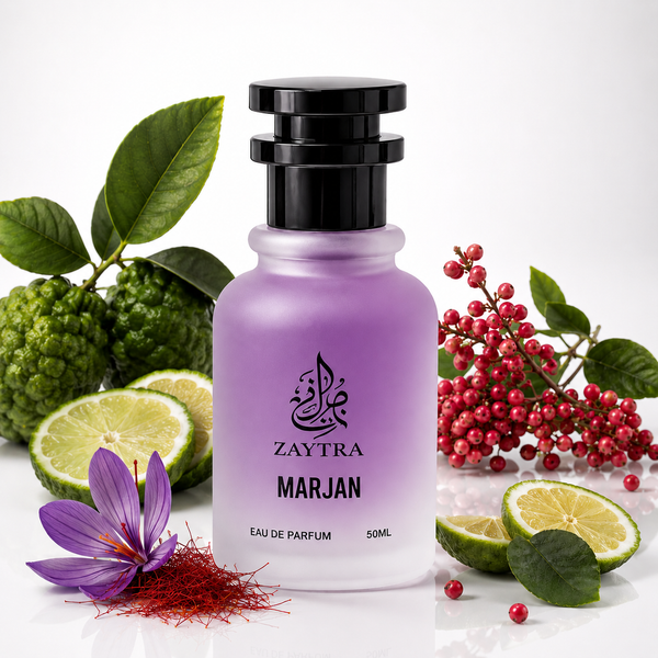 Marjan Perfume bottle showcasing Zaytra Fashion's exquisite fragrance collection