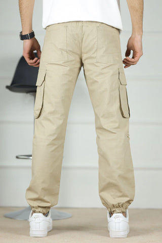 Zaytra DrawString Pockets Cotton Cargo Trouser