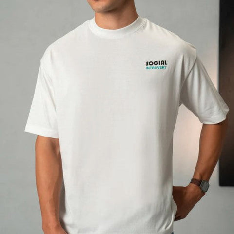 Zaytra Social Introvert Oversized Graphic T-Shirt – Street Vibe Edition