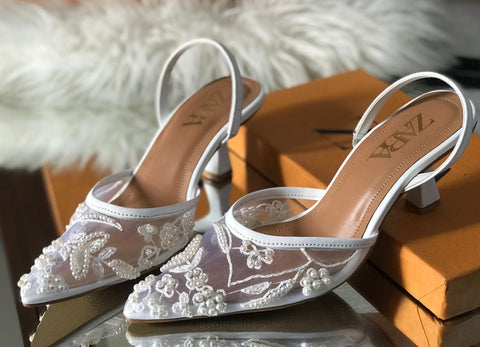 Zara Net Heels With Best Design and Fashion Best Price in pakistan