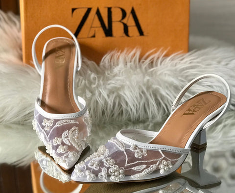 Zara Net Heels With Best Design and Fashion Best Price in pakistan