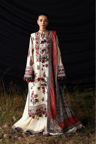 03-Piece Printed Law Suit - Unstitched